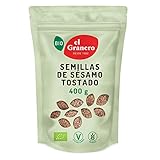 El Granero Integral - Semillas de Sésamo Tostado 400 g - Rico en Vitaminas - Fuente de Sodio y Potasio - Favorecen el Correcto Funcionamiento del Sistema Nervioso - Aptas para Veganos