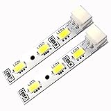 HUAYUWA Luz LED para frigorífico 0064001874 de repuesto para Haier/Hisense/Rongshen BCD-459WDSS para lámpara de frigorífico (2 unidades)