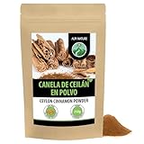 Canela de Ceilán en polvo (250g), Canela Ceylan, especia 100% natural, suavemente secada y molida, vegana y sin aditivos