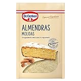 DR. OETKER Almendras Molidas, Almendras Peladas y Molidas, Ingrediente para Todo Tipo de Recetas Dulces y Saladas - Envase, Bolsa Doypack con Zip, 125g