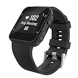 MoKo Correa Compatible con Garmin Forerunner 35, Pulsera de Reloj de Repuesto de Silicona Suave, Negro