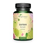 Saffron Español Vegavero® | 30 mg | 3,5% Safranal + Crocin | Azafrán Premium Affron® | SIN ADITIVOS | 120 Cápsulas | Análisis En Laboratorio