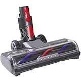 KENVOR Cepillo Eléctrico Compatible con Dyson V7 / V8 / V10 / V11/V15 Aspiradoras, Cabezal de Recambio Cepillo para Suelos para Alfombras y Suelos Duros,Gris