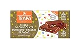 TRAPA - TURRONES. Tableta de Turrón de Chocolate con Leche con Grageas de Cacao. - 175 gr