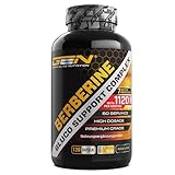 Berberine HCL Complex - Altamente dosificado con 1120 mg por dosis diaria - Fórmula GDA con 7 ingredientes activos - 120 cápsulas - Vegano