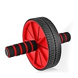 OcioDual Rueda Abdominal Ab Wheel Abdominales Roller Gimnasio en Casa Rojo