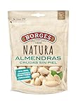 Borges - Almendra sin Piel Cruda Borges Natura - Con alto contenido en vitamina E, Fósforo, Magnesio, Hierro y Calcio - Frutos Secos sin Gluten - Paquete de 110 gramos.