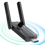 ElecMoga WiFi USB, Antena WiFi AC 1300M Adaptador【Dual Band 5GHz/2.4GHz USB 3.0 WiFi USB para PC】para Desktop Laptop Tablet, Soporta Windows Compatible Windows 11/10/8/7/XP, Mac OS X 10.9-10.15