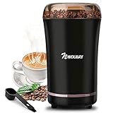 NWOUIIAY Molinillo de Café Eléctrico 300W Molinillos de Especias Semillas Frutos Secos con Cuchillas de Acero Inoxidable y Cuchara Gratis