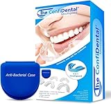 The ConfiDental Paquete de 5 protectores de boca moldeables para bruxismo, molienda de dientes, clenching, protector de boca atlética, bandeja blanqueadora incluye 3 regulares y 2 resistentes para el