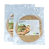 Pack 2x Bases de Pizza de Trigo Sarraceno Sin Gluten 370 g Naturitas Essentials | 2 unidades | Masa de pizza | Pizza integral | Sin grasas trans | Pizza sin gluten | Pizza vegana