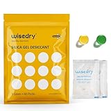 wisedry 5 Gramos x 60 Paquetes Gel De Sílice Desecante bolsitas con Perlas de Naranja Indicador de Humedad Absorbe Humedad para Secador,Deshumidificador de Grado alimenticio