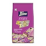 Tirma Mini Ambrosías Cubierta de Chocolate con Leche 216g | Barritas de Barquillos Rellenos de Crema | Chocolatinas Canarias Envasadas Individualmente | 16 uds