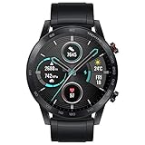 Honor MagicWatch 2 46 mm Smart Watch, con monitor de ritmo cardíaco y estrés, modos de ejercicio, aplicación para correr y altavoz y micrófono integrados, color negro/carbón