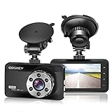 ORSKEY Cámara de Coche Dash Cam 1080P Full HD DVR Grabador de Conducción de Automóviles Cámara de Dash con Pantalla LCD de 3',170 Gran Angular,WDR, Grabación en Bucle,Detección de Movimiento,G-Sensor