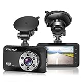 ORSKEY Cámara de Coche Dash Cam 1080P Full HD DVR Grabador de Conducción de Automóviles Cámara de Dash con Pantalla LCD de 3',170 Gran Angular,WDR, Grabación en Bucle,Detección de Movimiento,G-Sensor