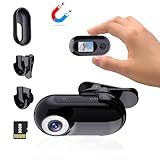 Xilecam Mini Cámara Deportiva 1080P con Tarjeta de Memoria de 32GB, Cámara para Casco Accesorios Multifuncionales para Cámara de Bolsillo (Negro)