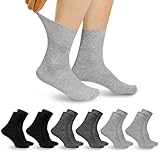 Aomig Calcetines Diabeticos Hombre y Mujer, 6 Pares Calcetines sin Costuras, Calcetines sin Goma, Calcetines Finos Hombre Calcetines de Verano Hombre Calcetines Algodon