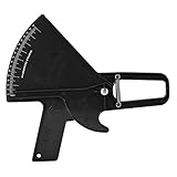 Calibrador de Grasa Corporal Y Cinta Métrica para el Cuerpo, 0-80 Mm Medidor de Grasa Corporal Calibrador de Pliegues Cutáneos Probador de Medición de Pérdida de Peso, 2 Colores Opcionales(negro)