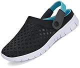 Zuecos de Trabajo Antideslizante Respirable Zapatillas Pantuflas Hombre Mujer Verano Playa Sandalias Azul 43