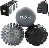 Plyopic Bolas de Masaje – (Set de Massage Balls) – Para Automasaje, Liberación Miofascial, Trigger Point, Crossfit y Fascitis Plantar. Elimina Dolores Musculares: Espalda Cuello Piernas Pies etc.