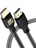 PowerBear Cable HDMI 4K 2 m | Alta velocidad, nylon trenzado y conectores de oro, 4K @ 60Hz, Ultra HD, 2K, 1080P, ARC y CL3 Clasificado | para el ordenador portátil, monitor, PS5, Xbox One y más