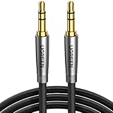 UGREEN Cable Audio Jack 3.5 Macho Macho HiFi Estéreo Nylon Trenzado Mini Jack a Mini Jack Cable Auxiliar Compatible con Autoradio Auriculares Altavoz TV iPhone MP3 (1M)