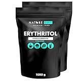 Nature Diet - Eritritol 2 x 1000 g | Edulcorante natural | Cero calorías | Reemplazo de azúcar | Sustituto de azúcar