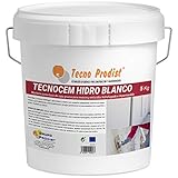 TECNOCEM HIDRO de Tecno Prodist (5 Kg) Mortero cemento de capa gruesa para revocos y enlucidos, hidrofugado e impermeable de color blanco