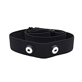 Cinta elástica Soft Strap de repuesto para monitor cardiaco para Polar Wahoo Garmin（Negro）