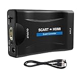 Scart a Hdmi Convertidor Scart to Hdmi Adaptor Convierte La Entrada De Euroconector Analógica En Salida Hdmi 720p / 1080p De Audio De Vídeo para HDTV,DVD BLU-Ray,VCR,VHS,PS,Xbox