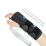 JIEYUCHU Muñequera Tunel Carpiano, Muñequera Tendinitis Muñeca, Ajustable, Transpirable, Muñequera para que Tendiditis, Esguinces, Roturas, Inflamación Articular, Artritis (Mano Derecha)