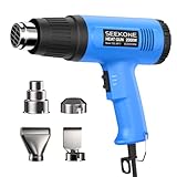 SEEKONE Pistola de Calor 2000W, Modo de 2 Temperaturas 300℃/600 ℃ Calentamiento Rápido Pistola de Aire Caliente, para Soldar, Secar y Encoger PVC