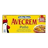 GALLINA BLANCA Avecrem Caldo de Pollo | Elaborado con Pollo de Corral, Verduras Variadas y Aceite de Oliva Virgen Extra. Bajo en Grasa, Sin Gluten, Sin Conservantes, Sin Colorantes - 12 Pastillas