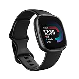 Fitbit Versa 4, el smartwatch que te ayuda a ponerte en forma con GPS integrado, hasta 6 días de batería y compatible con iOS 15 & Android OS 9.0, Negro/Aluminio grafito