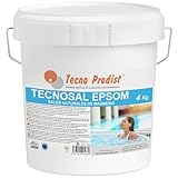 TECNOSAL EPSOM de TECNO PRODIST (4 kg) Sales de Epsom, sal de baño, tratamiento corporal 100% natural, terapias flotación, baños de inmersión, piscinas