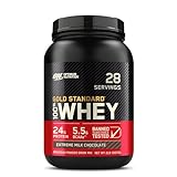 Optimum Nutrition Gold Standard 100% Whey, Proteína en Polvo para Recuperacíon y Desarrollo Muscular con Glutamina Natural y Aminoácidos BCAA, Sabor Extreme Milk Chocolate, 28 Dosis, 896 g