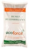 CULTIVERS Humus de Lombriz Ecológico 40 L Universal. Abono para Plantas. Fertilizante Orgánico 100% Natural. Reconstituyente del Suelo