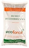 CULTIVERS Humus de Lombriz Ecológico 40 L Universal. Abono para Plantas. Fertilizante Orgánico 100% Natural. Reconstituyente del Suelo