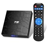 TUREWELL Smart TV Box, T9 Android 9.0 2GB RAM / 16GB ROM RK3318 Quad-Core Support 2.4 / 5Ghz WiFi BT4.0 4K 3D HDMI 2.0, Negro