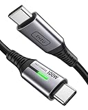 INIU Cable USB C, 100W 2m Cable de Carga Rápida QC de USB C a USB C, Cable Tipo C Trenzado Nylon de Datos Cargador de Teléfono USB-C para Samsung S22 iPad Pro MacBook Tabletas LG Google etc