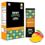 Zest Delites Vegan Fruit Rolls, Fruta Fresca de Mango, Snacks de Fruta Manzana, Vegano, Sin Gluten Piel de Fruta, 10x25 g