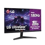 LG 27GS60F-B - Monitor Gaming Ultragear, 27 Pulgadas, Full HD 1080p, 1920x1080, AMD FreeSync, Compatible con NVIDIA G-Sync, 180 Hz, 1ms, 16:9, Panel IPS, Negro