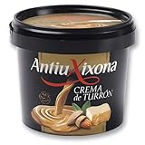 Crema de Turrón de Jijona para Untar y cocinar - 350 gramos - Marca Antiu Xixona - Directa para consumir - Muy utilizada para elaborar postres y salsas de turrón de Jijona