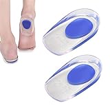 Neoreser 1 Par Taloneras Silicona, Plantillas de Talón Gel, Almohadillas de gel de Silicona para Fascitis Plantar, Espolon Calcaneo, Tendinitis (EU 40-45)