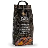 TodoBrasa® CV3 Carbón Vegetal de Encina - Ecológico de Leña Ibérica - Saco 3 Kg Premium BBQ - Especial Parrilla Barbacoa - Brasa Profesional - Grilling.