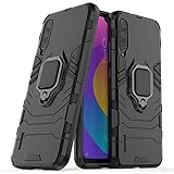 Max Power Digital Funda para móvil Xiaomi Mi A3 Carcasa Magnética con Anillo Imán Híbrida Antigolpes Resistente Rígida Dura [Tecnología de Absorción de Golpes] (Xiaomi Mi A3, Negro)