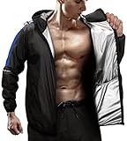 RDX Traje Sauna Mujer Hombre Adelgazante, REACH OEKO TEX 100 CERTIFICADO, Sudor Chándal con Capucha, Trajes de Sudoración Deportiva Fitness Boxeo Yoga Running Gimnasio, Conjunto de Pantalón Superior