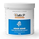 Mr.P Ingredients Agar Agar 100g en Polvo Gelatina Reemplazo Ideal Para Preparar Jaleas y Mousses Vegano Vegetariano Halal Kosher No-OGM