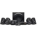 Logitech Z906 5.1 Sistema de Altavoces Sonido Envolvente THX, Certificado Dolby and DTS, 1000 W de Pico, Multi-Dispositivos, Entradas Audio Múltiples, Enchufe UK, PC/PS4/Xbox/TV, Color Negro